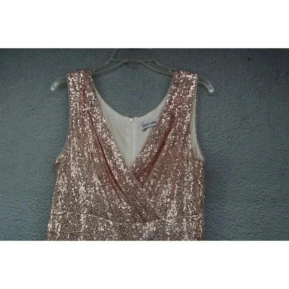 Grace Karin Sleeveless Allover Sequins V-Neck Dress-Size Large-Lined - Picture 2 of 8
